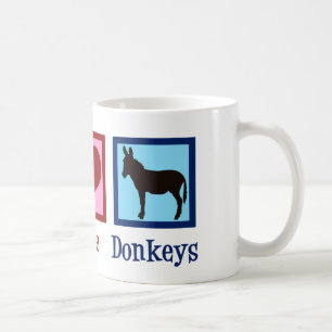 Peace Love Donkeys Coffee Mug