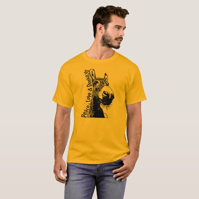 Peace, Love & Donkeys T-Shirt (Front Full)