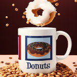 Peace Love Doughnuts Coffee Mug<br><div class="desc">Cute Peace Love Doughnuts gift featuring a pretty peace sign,  heart,  and a delicious chocolate doughnut with sprinkles. A fun bakery design.</div>