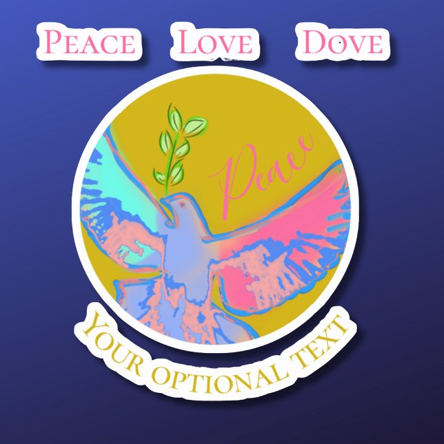 Peace love dove,  Single sticker (Creator Uploaded)