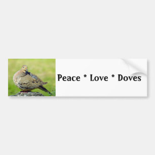 Peace Love Doves Birds Bumper Sticker