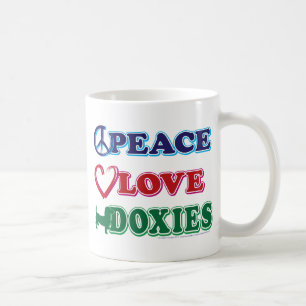 Peace-Love-Doxies- Dachsund Coffee Mug