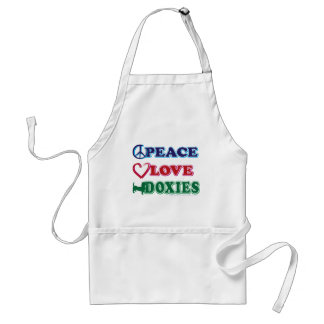 Peace-Love-Doxies- Dachsund Standard Apron