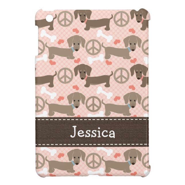 Peace Love Doxies iPad Mini Case (Back)