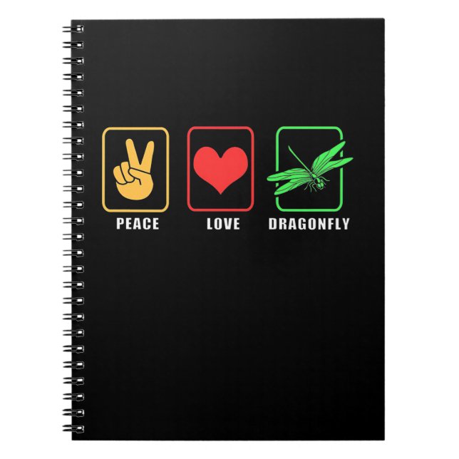 Peace Love Dragonfly Notebook (Front)