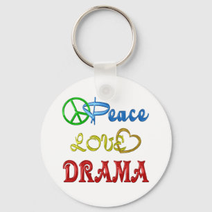 PEACE LOVE DRAMA KEY RING