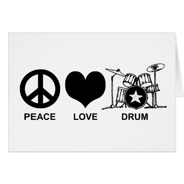 Peace Love Drum (Front Horizontal)