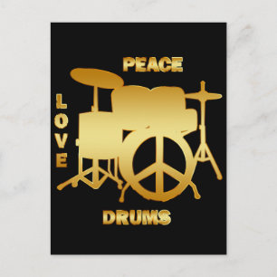 PEACE LOVE DRUMS POSTCARD