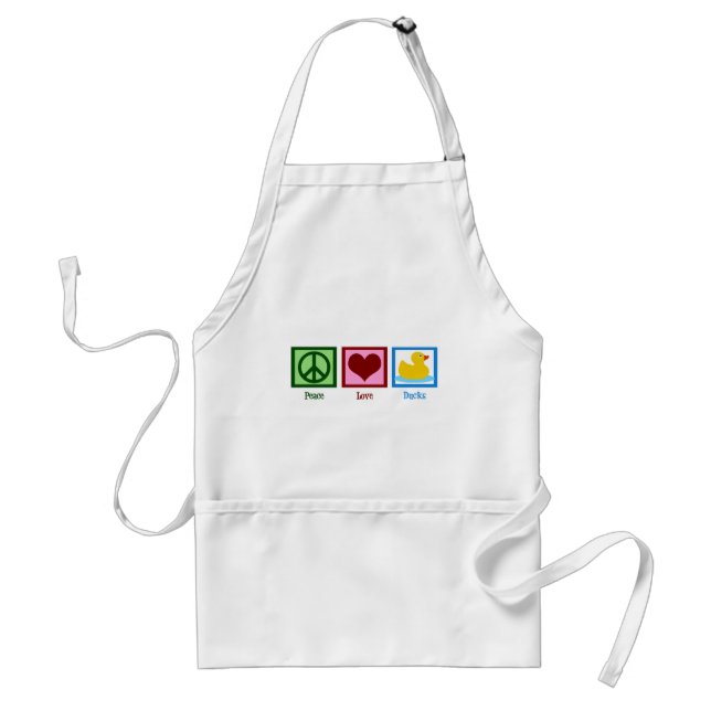 Peace Love Ducks Standard Apron (Front)