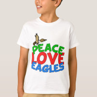 Peace Love Eagles Cool Bald Eagle Kids