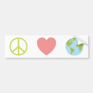 Peace Love Earth Bumper Sticker