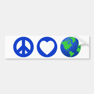 Peace Love Earth Bumper Sticker