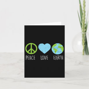Peace Love Earth Cool Hippie Hippy Environmentalis Card
