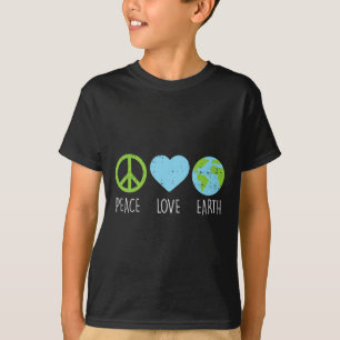 Peace Love Earth Cool Hippie Hippy Environmentalis T-Shirt