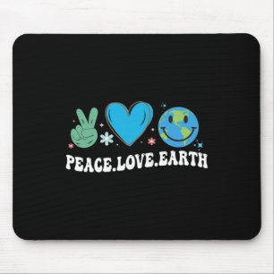 Peace Love Earth Day Mouse Mat