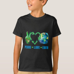 Peace Love Earth Planet Happy 54th Anniversary Env T-Shirt