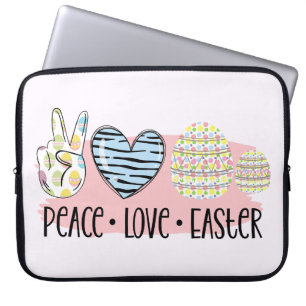 Peace Love Easter Laptop Sleeve