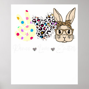 peace love easter, retro, vintage poster