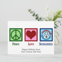 Peace Love Economics Cute Economist Christmas