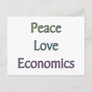 Peace, Love, Economics Postcard