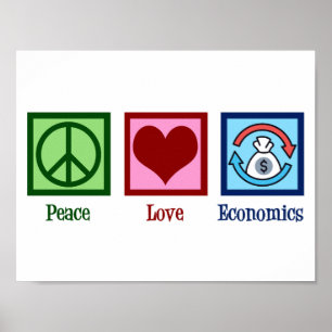Peace Love Economics Poster