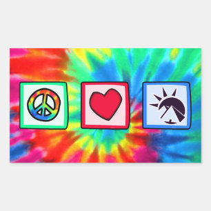 Peace, Love, Egyptians Rectangular Sticker