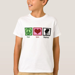 Peace Love Elephants Kids T-Shirt