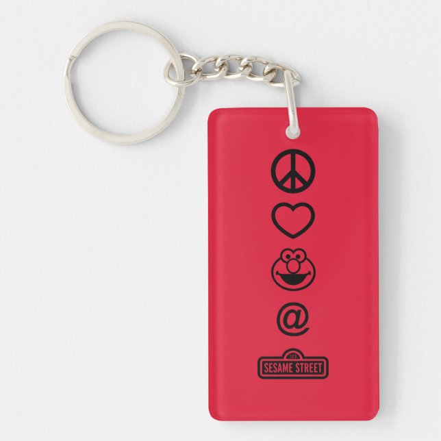 Peace Love Elmo Key Ring (Front)