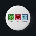 Peace Love Endoscopy 6 Cm Round Badge<br><div class="desc">Peace Love Endoscopy. A cute gift featuring a peace sign,  heart,  and endoscope used in medical procedures to scope a patient.</div>