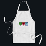 Peace Love Endoscopy Standard Apron<br><div class="desc">Peace Love Endoscopy. A cute gift featuring a peace sign,  heart,  and endoscope used in medical procedures to scope a patient.</div>