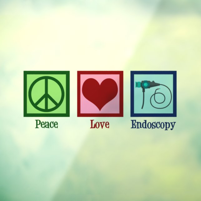 Peace Love Endoscopy Window Cling (Sheet 3)