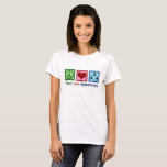 Peace Love Epidemiology - Cool Epidemiologist T-Shirt<br><div class="desc">Peace Love Epidemiology T-Shirt. A cute epidemiologist design for someone in a medical occupation to study spread and prevention of disease.</div>