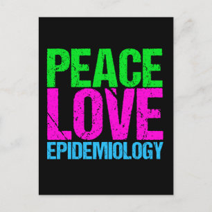 Peace Love Epidemiology Postcard