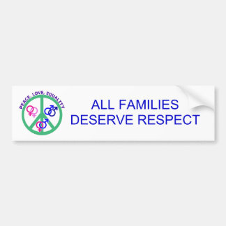Peace, Love, Equality Bumper Sticker