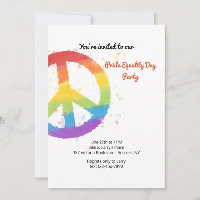 Peace Love Equality Invitation (Front)