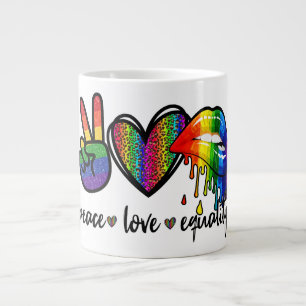 Peace, Love & Equality Large Coffee Mug