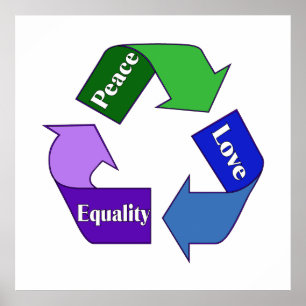 Peace Love Equality Poster