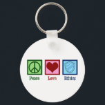 Peace Love Ethics Moral Philosophy Professor Key Ring<br><div class="desc">Peace Love Ethics. A cute ethics major gift for a professor or student in moral philosophy. Remind people to do right and not wrong with this cool ethical design. Be an upstanding ethical citizen who respects morality.</div>