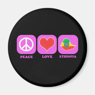 Peace Love Ethiopia Magnet