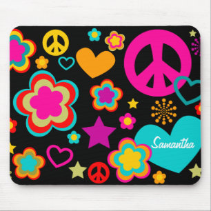 Peace Love & Everything Girly Mouse Mat