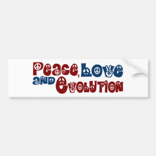 Peace Love Evolution Bumper Sticker