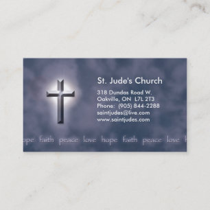 Peace Love Faith Hope Christian Business Card