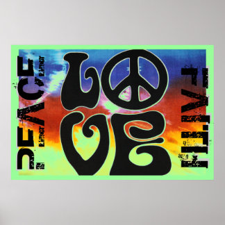 PEACE LOVE FAITH POSTER