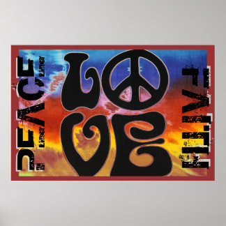 PEACE LOVE FAITH POSTER
