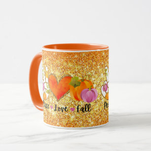 Peace Love Fall Autumn Customize Color Mug