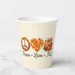 Peace, Love, Fall – Cosy Autumn Vibes with Pumpkin Paper Cups