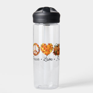 Peace, Love, Fall – Cosy Autumn Vibes with Pumpkin Water Bottle