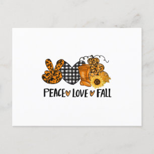 Peace Love Fall Postcard