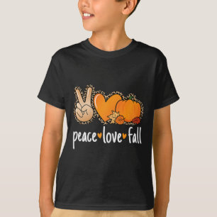 Peace Love Fall Pumpkin Autumn Thanksgiving Women T-Shirt
