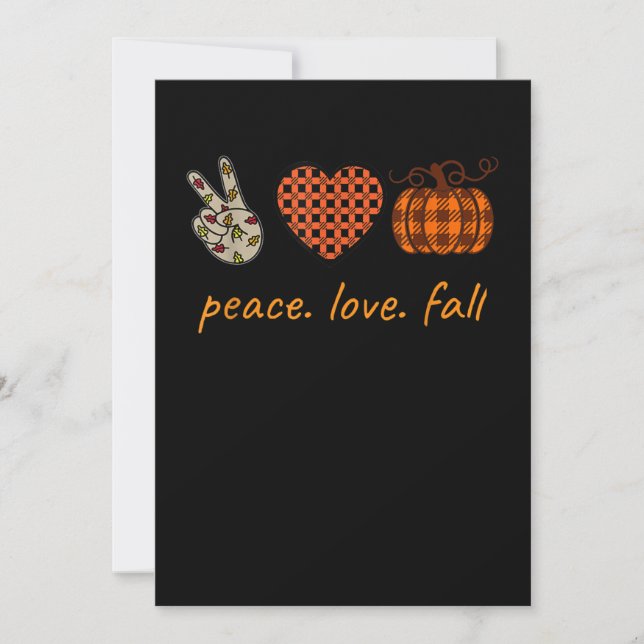 Peace Love Fall Thanksgiving Leopard Pumpkin Save The Date (Front)
